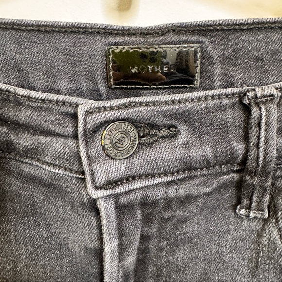 MOTHER Dark Black Denim hustler ankle fray - Picture 6 of 8